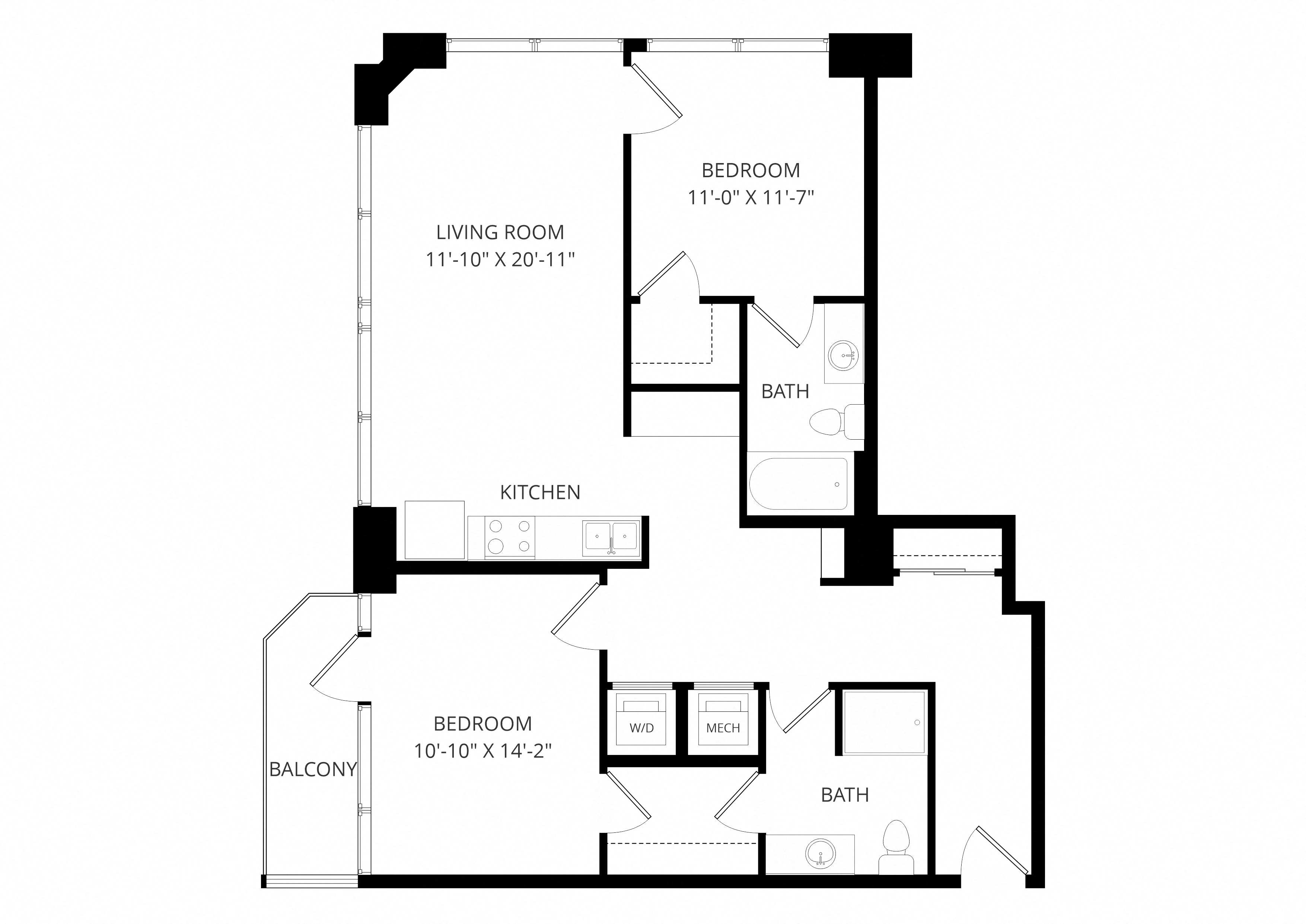 B2_TwoBedroom floor plan